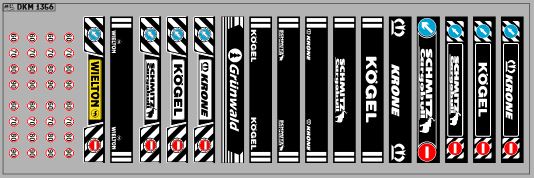 1:43 Декаль Брызговик для гузовиков и прицепов вариант 47 - DKM1356