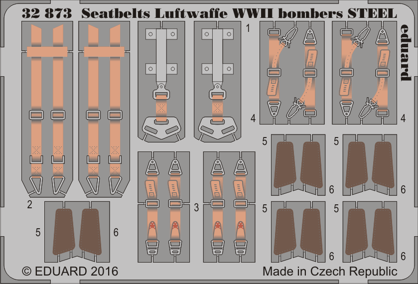 1:32 Фототравление Ремни бомбардировщиков Luftwaffe Второй Мировой - 32873
