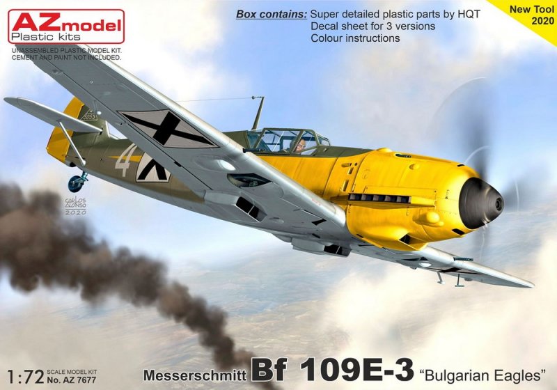 1:72 Сборная модель Bf 109E-3 Bulgarian Eagles - AZ7677