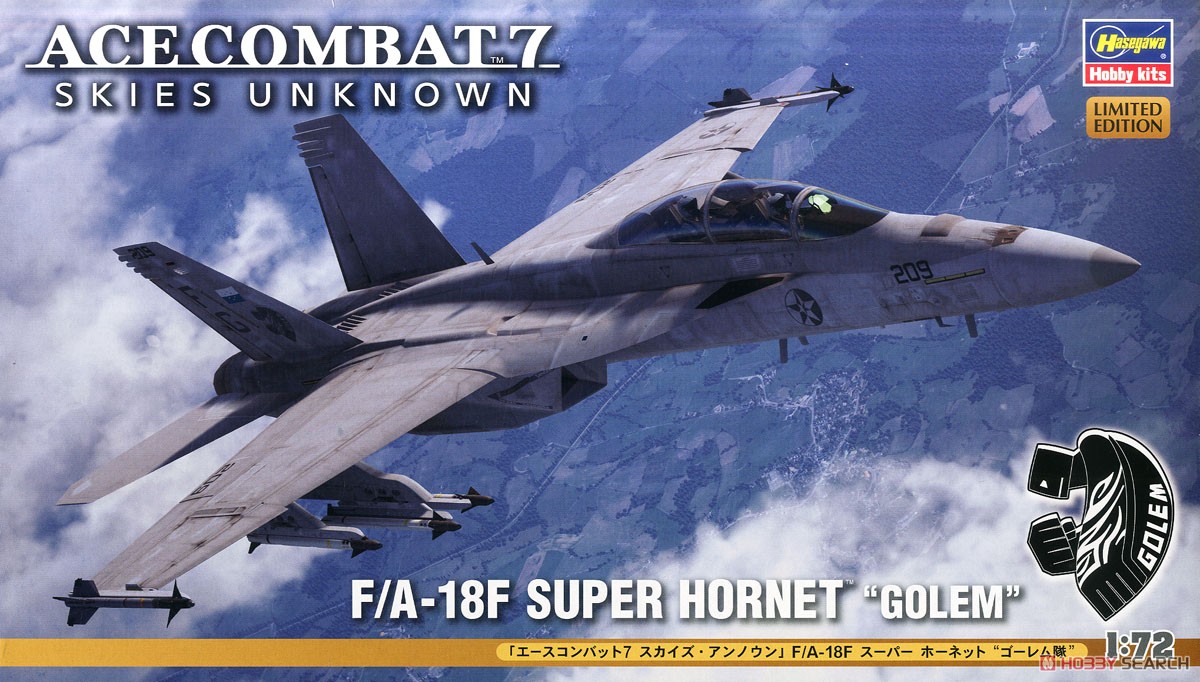 1:72 Сборная модель Ace Combat 7 Skies Unknown F/A-18F Super Hornet 'Golem' - 52756
