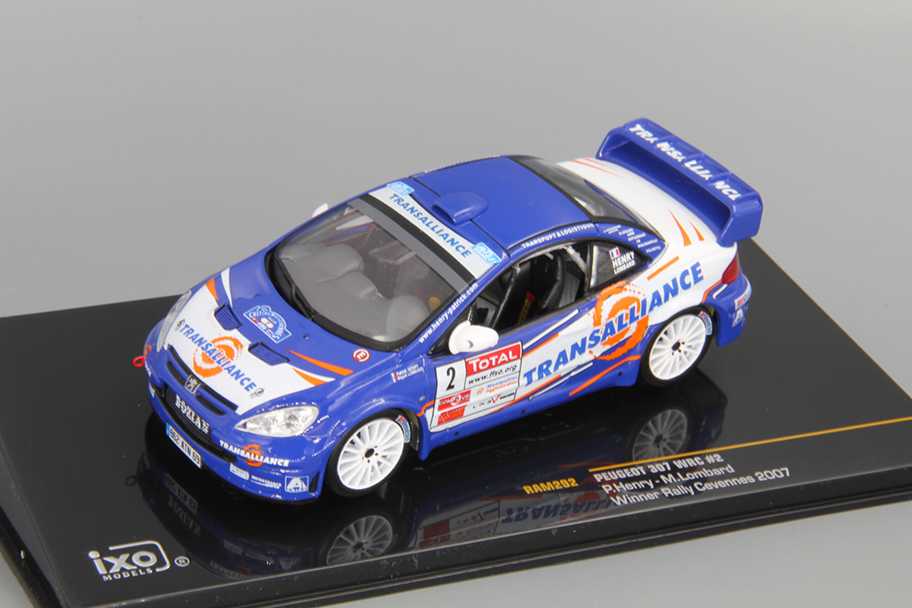 1:43 PEUGEOT 307 WRC #2 P.Henry-M.Lombard Winner Rally CEVENNES 2007 (France), blue - RAM292