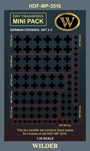1:35 Сухая декаль Немецкие чёрные кресты для наземной техники. Сет 2.2 - HDF-MP-3516
