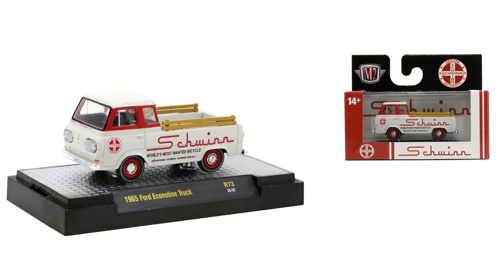 1:64 FORD Econoline Truck (1965), white/red - R732357
