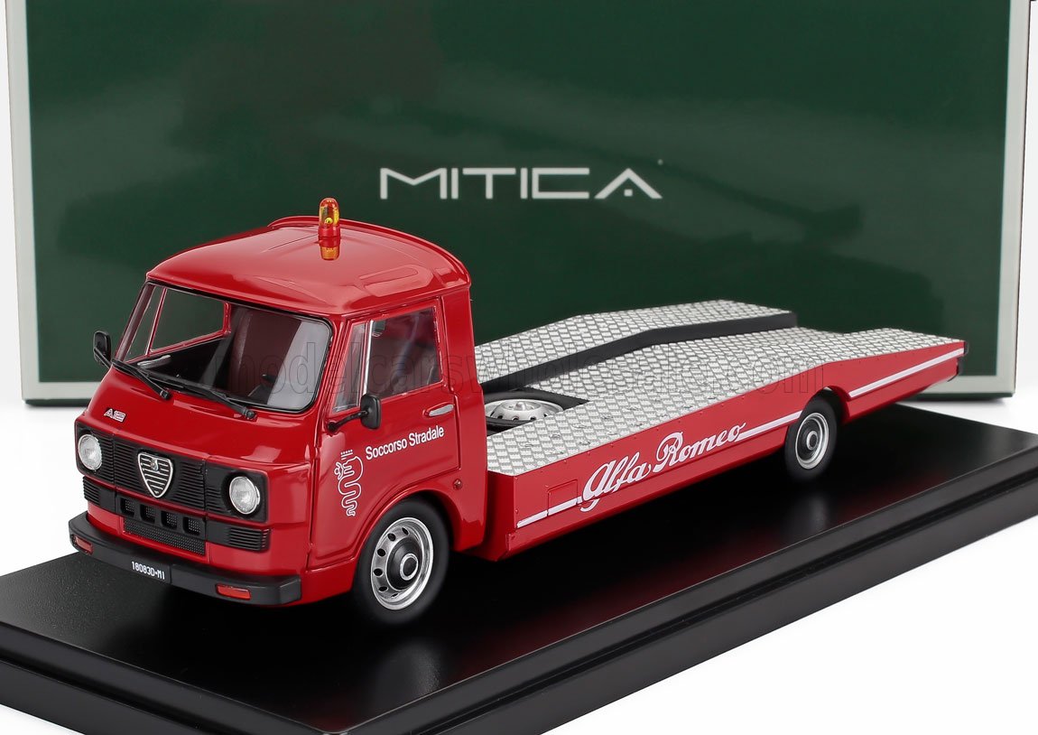 1:43 ALFA ROMEO A12 (f12) Carro Attrezzi Seconda Serie (1977) - Tow Truck - Abschleppwagen - Depanneuse, Red Black - 430083-D