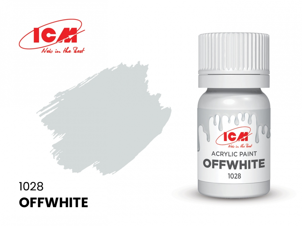 Краска для творчества, 12 мл, цвет Грязно-белый(Offwhite) - C1028