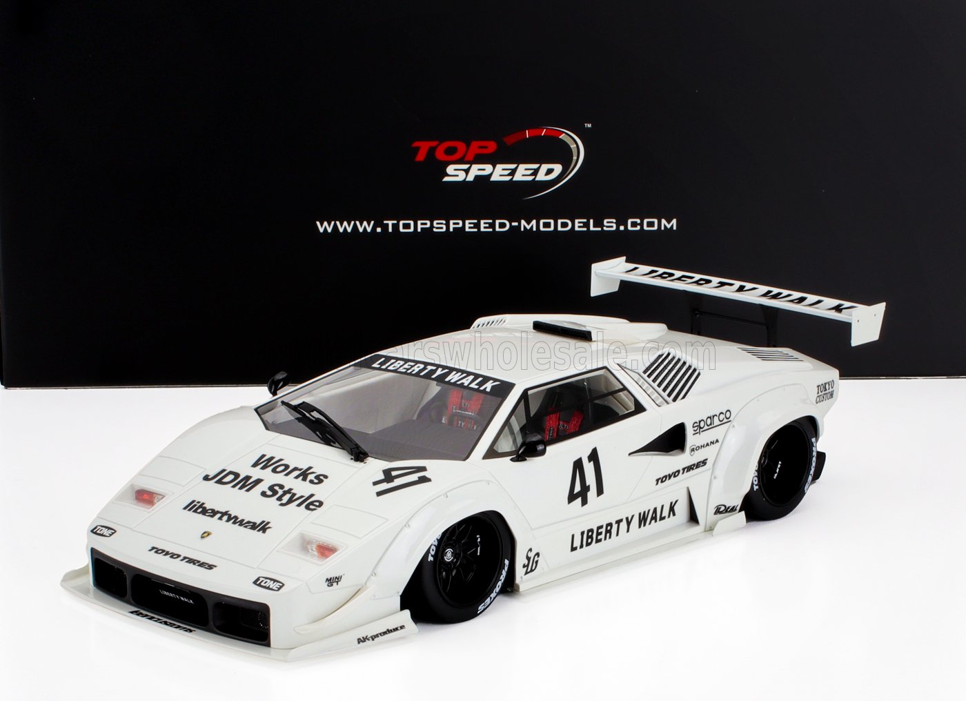 1:18 LAMBORGHINI Countach №41 Jdm Style Lb Works Auto Salon Tokyo (2024), White - TS0600