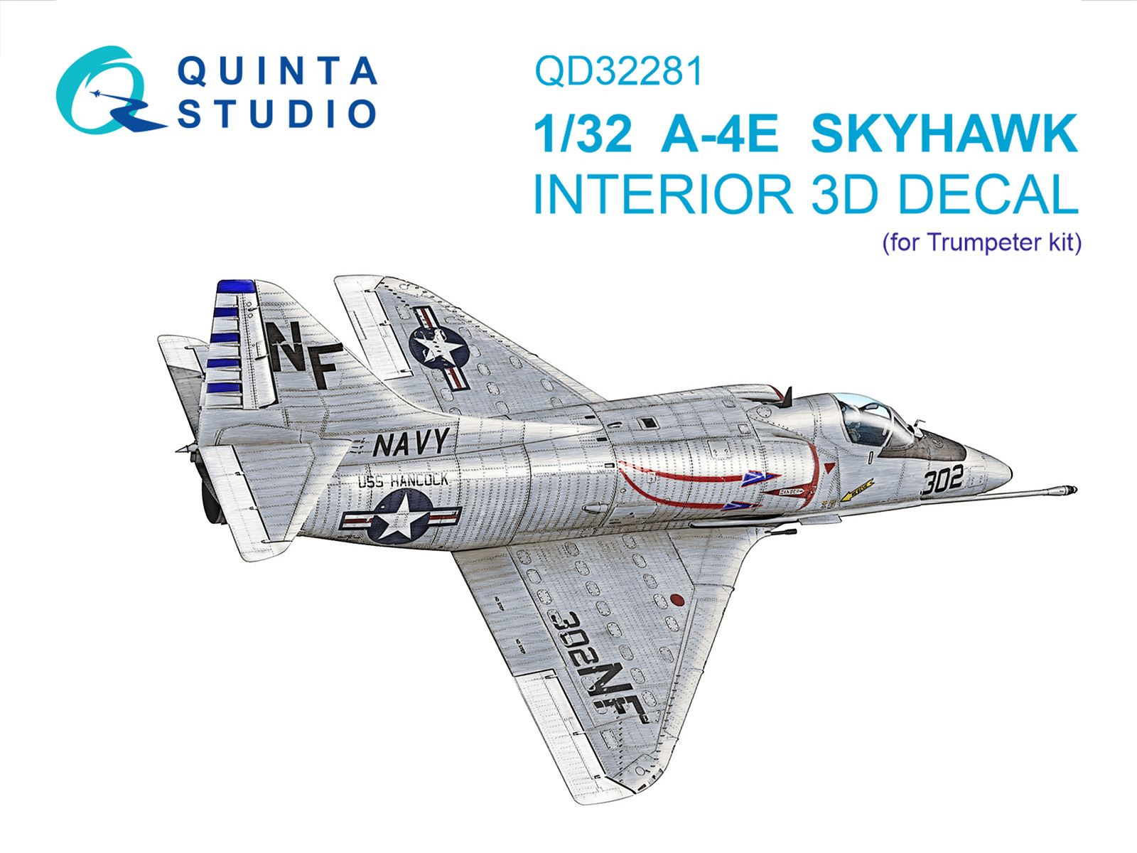 1:32 3D Декаль интерьера кабины A-4E Skyhawk (Trumpeter) - QD32281