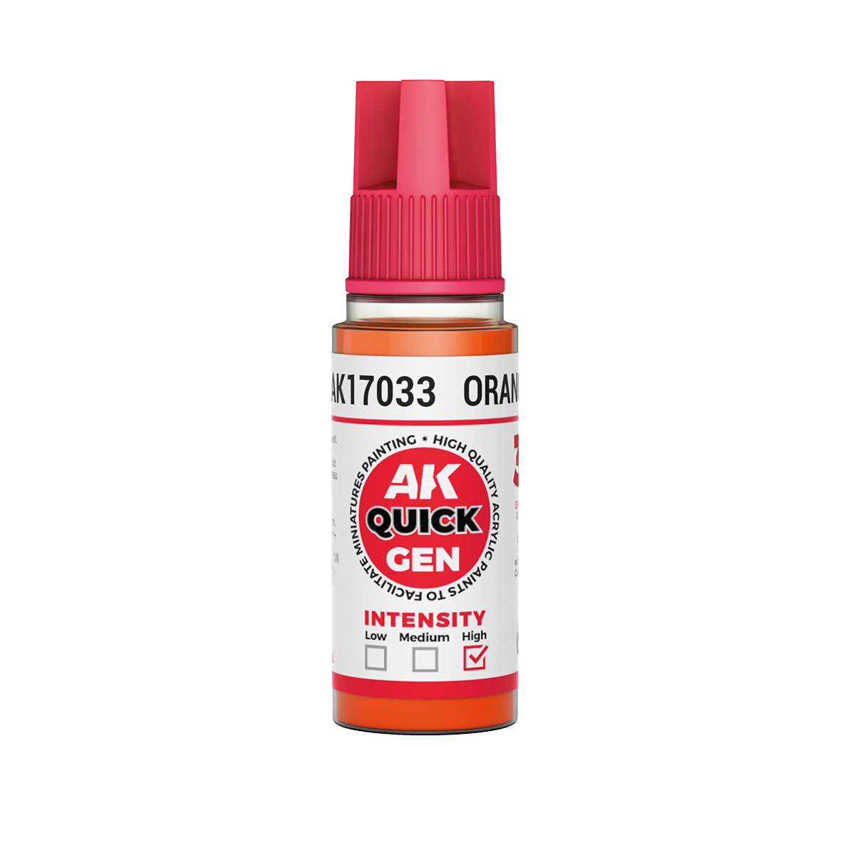 Краска акриловая QUICK GEN - Оранжевый / ORANGE, 18мл - AK17033