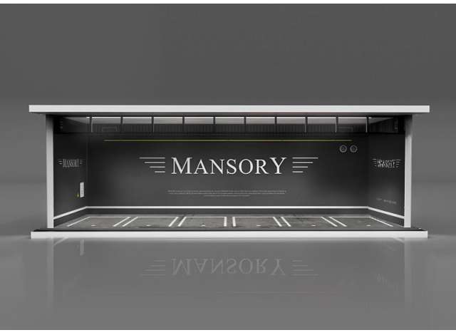 1:64 Parking Garage *Mansory with light*, white/black - MO914026