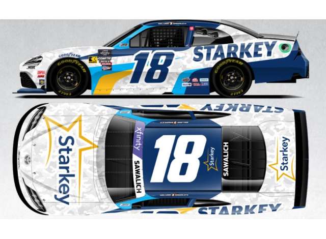 1:64 Toyota #18 William Sawalich *Starkey*, white/blue 2025 - N182565STYWS