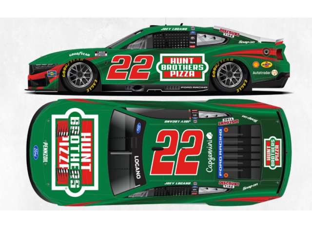 1:64 Ford Mustang #22 Joey Logano *Hunt Brothers Pizza*, green/red 2026 - C222661HBPJL