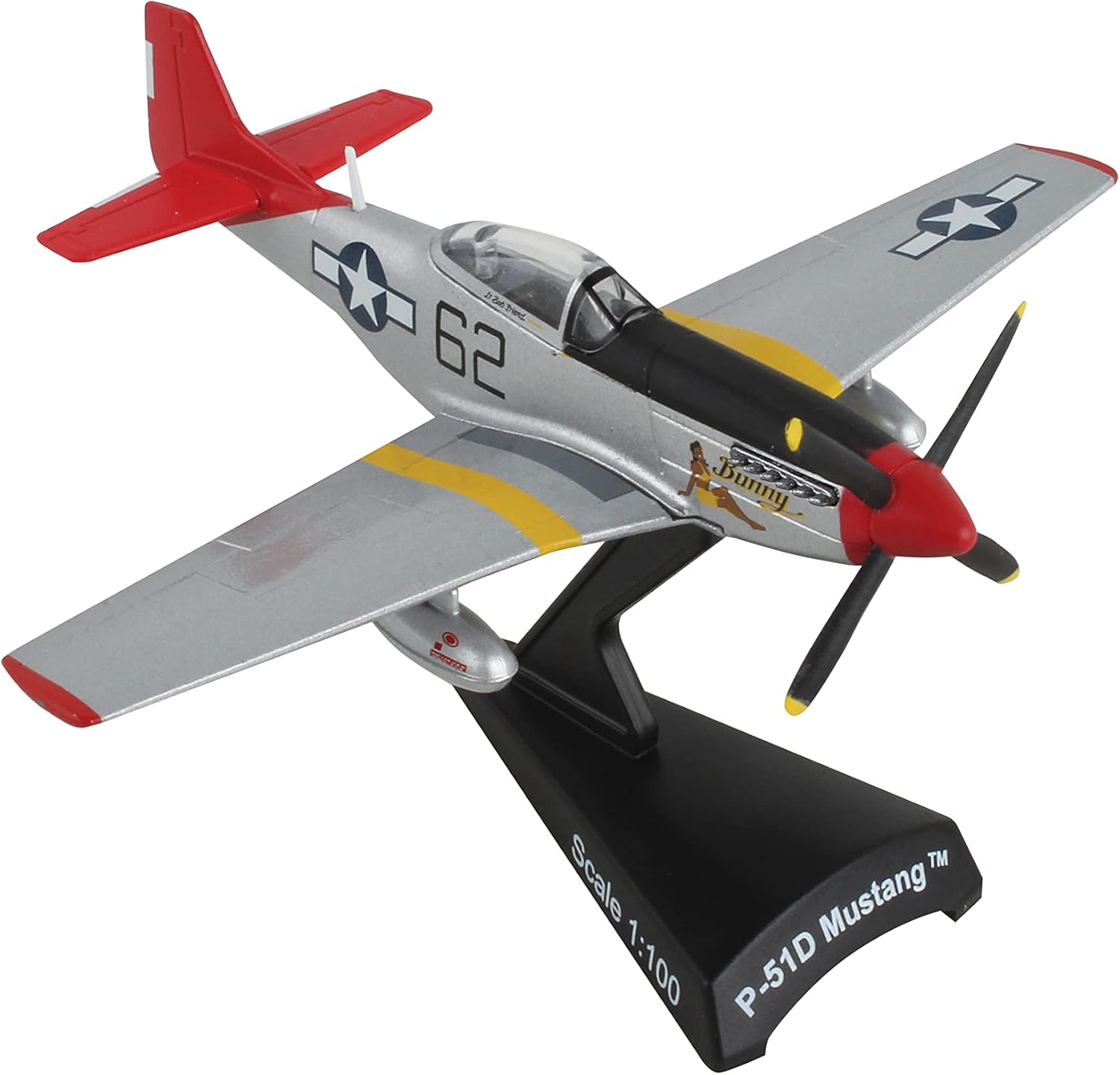1:100 North American P-51D Mustang: Bunny Red Tail - 817346029219