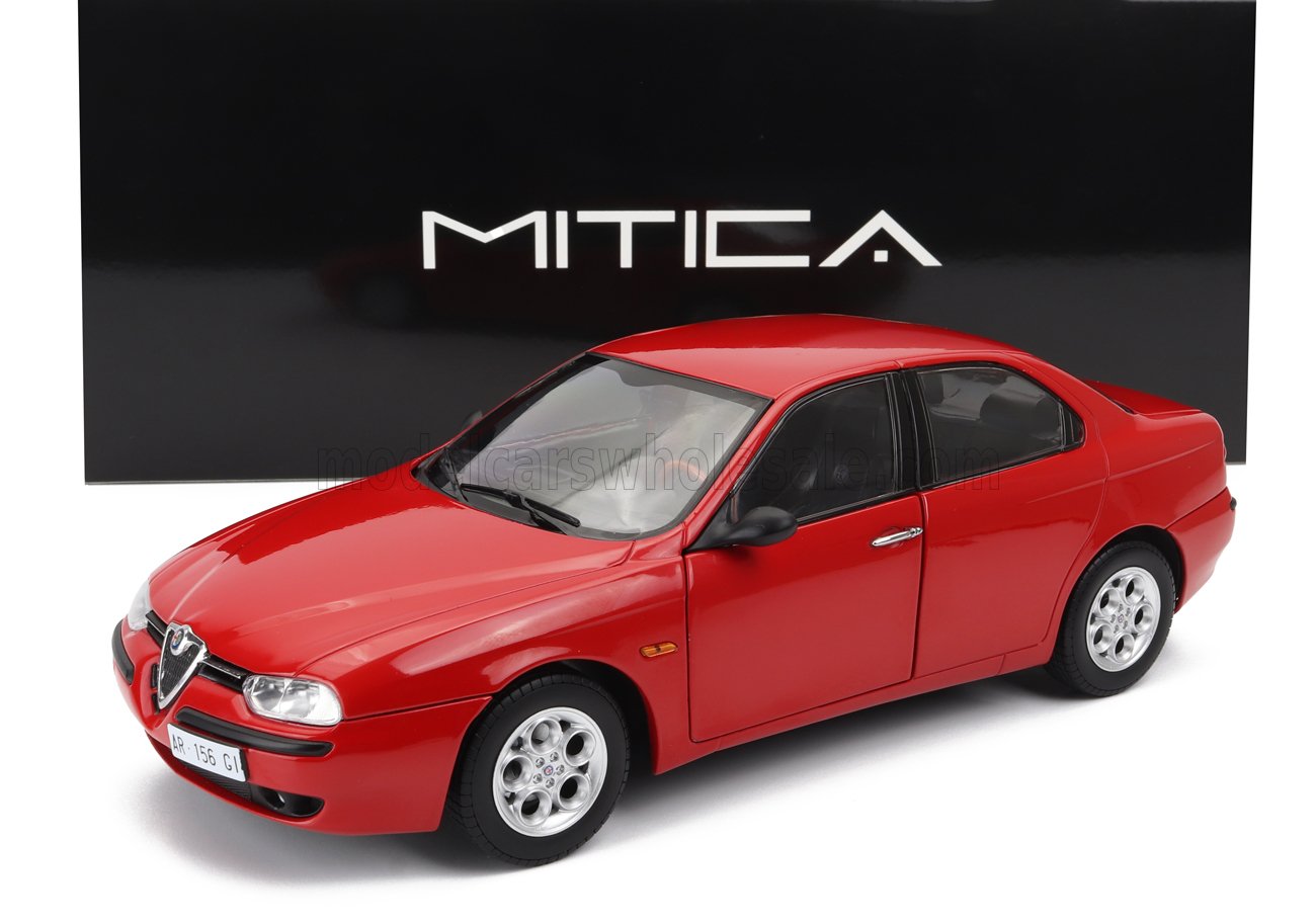 1:18 ALFA ROMEO 156 2.5 V6 24v (1997) – Black Interior, Rosso Alfa Red - 200051-D