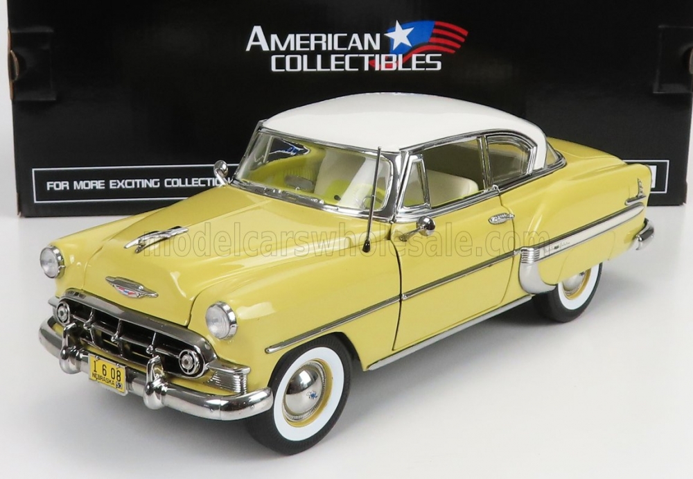 1:18 CHEVROLET BEL AIR COUPE (1953, YELLOW WHITE - 1608