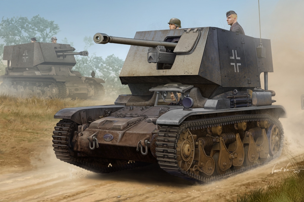 1:35 Сборная модель 5 cm Pak(t) Sfl.auf Fgst. Pz.Kpfw.35 R 731(f) - 83808