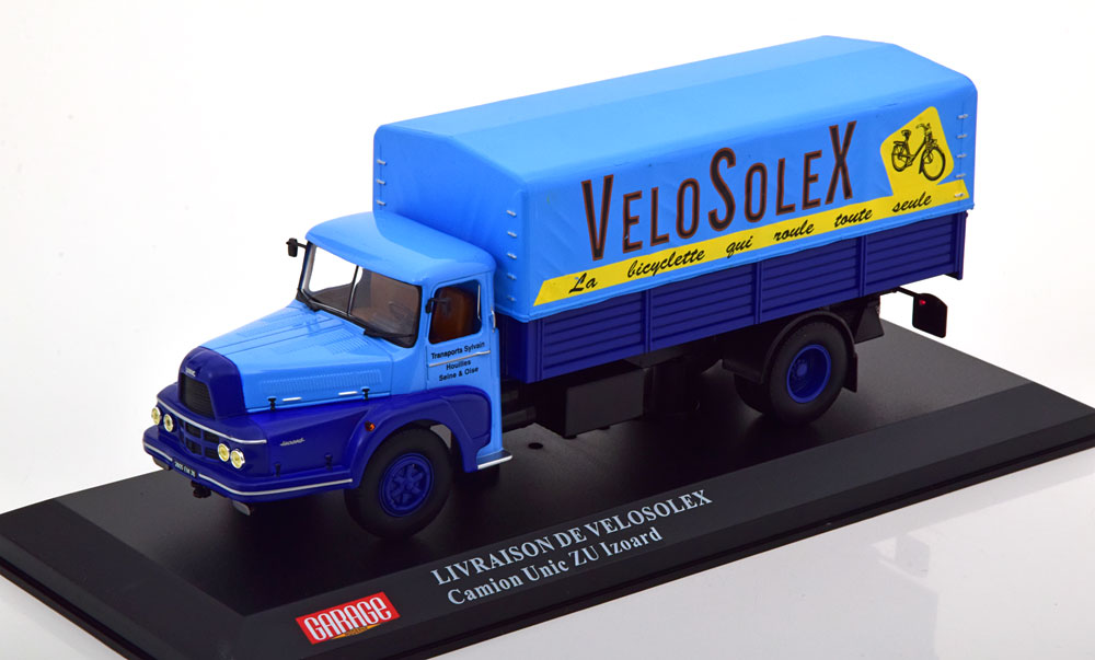 1:43 UNIC ZU Izoard pick up with canvas top, blue yellow - 95649