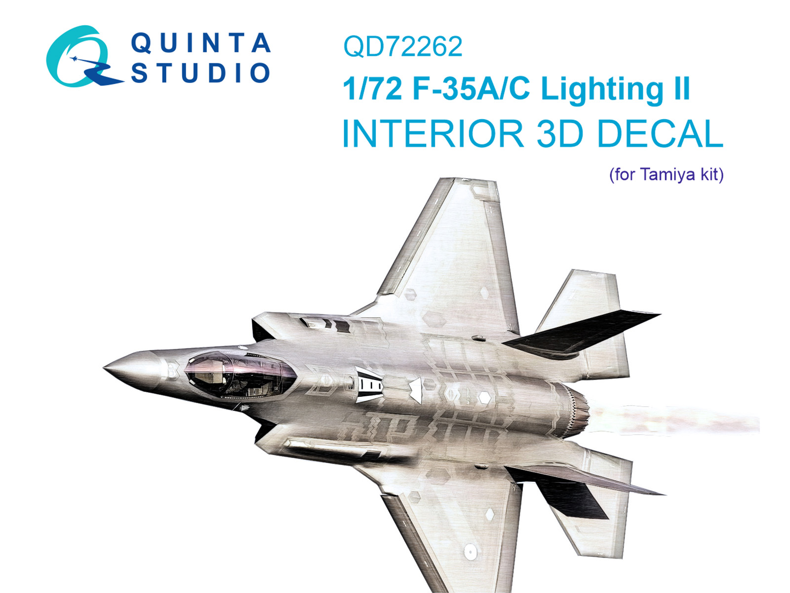 1:72 3D Декаль интерьера кабины F-35A/F-35С Lightning II (Tamiya) - QD72262