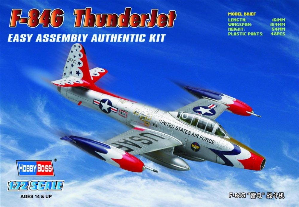 1:72 Сборная модель Самолет F-84G ThunderJet - 80247