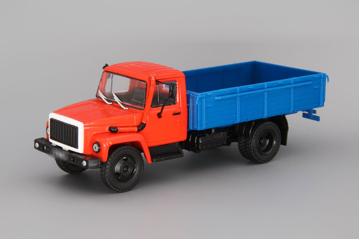 1:43 ГАЗ 3309, Грузовики СССР 21, синий / красный - ALS21-X2
