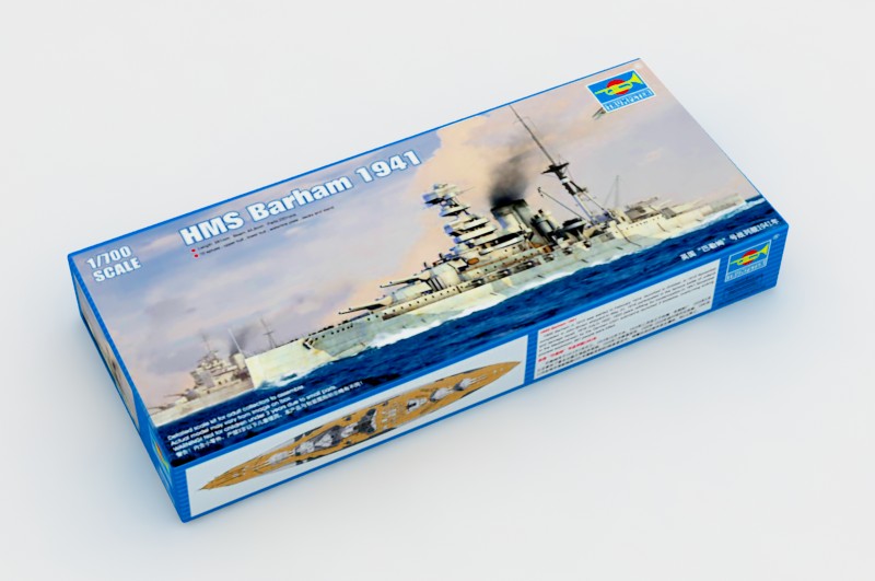 1:700 Сборная модель Британский линкор HMS Barham 1941 г. - 05798