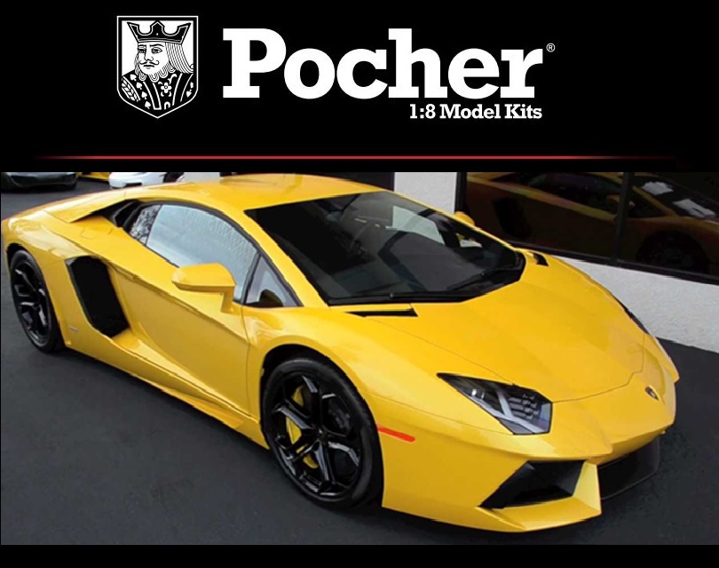 1:8 Сборная модель LAMBORGHINI Aventador Lp700-4 (2011), Yellow - HK119