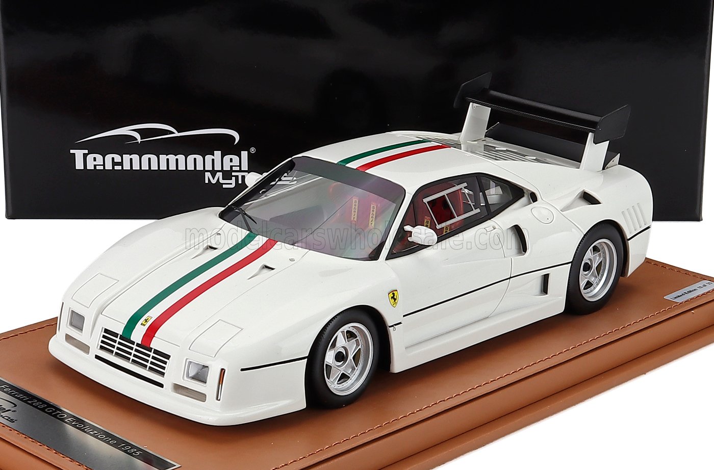 1:18 FERRARI 288 Gto Evoluzione (1985) - Italian Flag Stripe, White - TM18-361D