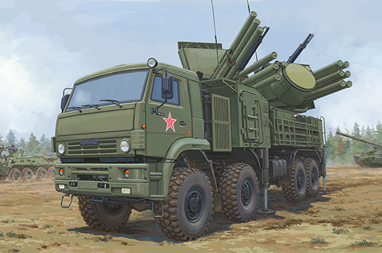 1:35 Сборная модель ЗРК Russian 72V6E4 Combat Vehicle of 96K6 Pantsir -S1 ADMGS - 01060