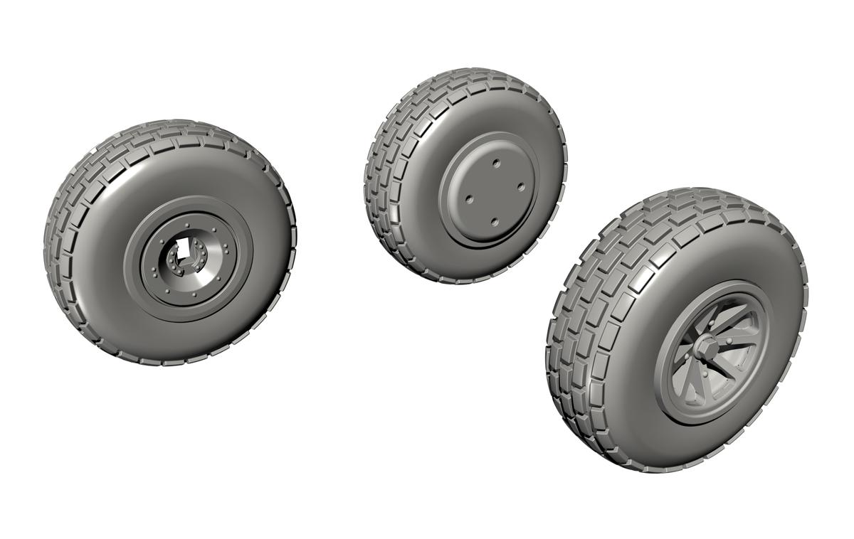 1:72 P-40 Wheels - Block Tread for Special Hobby kit - Q72296