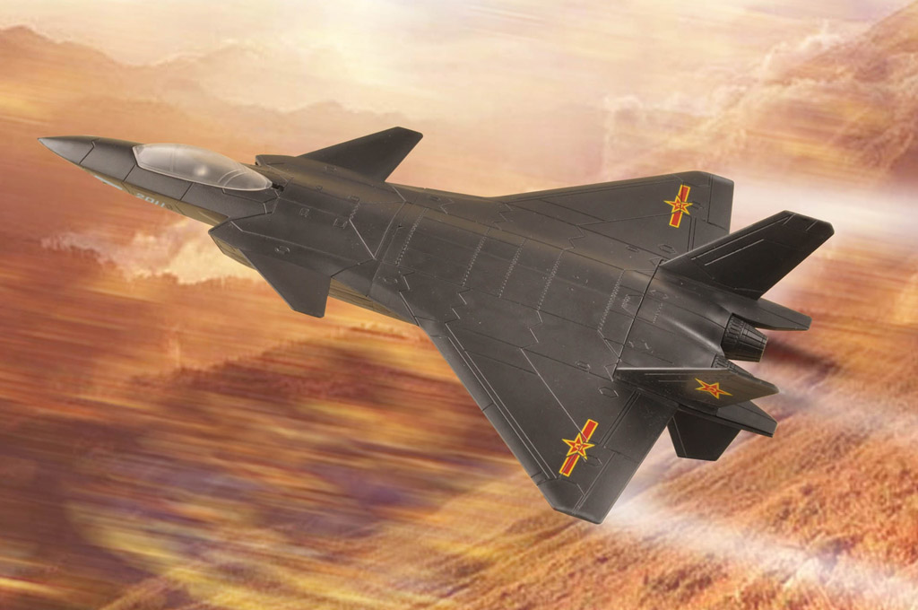 Сборная модель Китайский истребитель J-20 Mighty Dragon ,( 20см, Hobby Boss ) - 81902