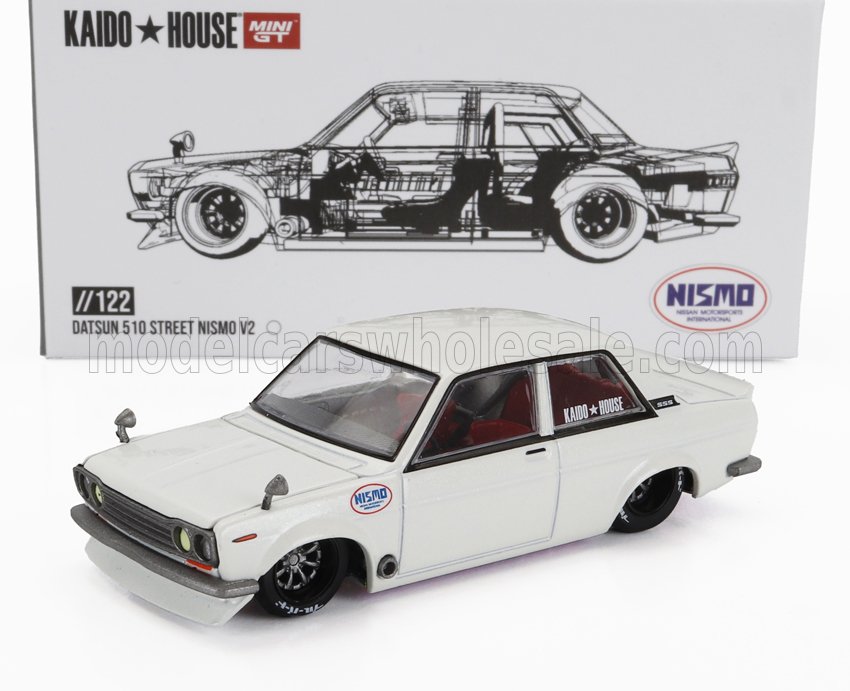 1:64 DATSUN 510 Street Nismo V2 (1969), White - KHMG122