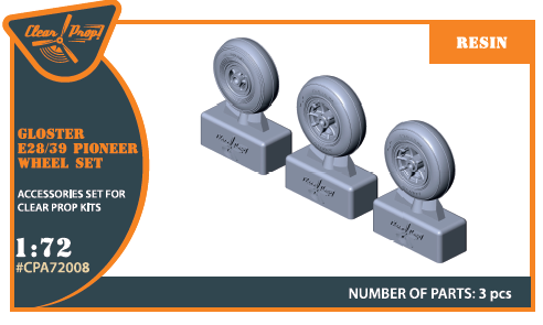 1:72 Колеса для самолета Gloster E28/39 Pionee - CPA72008