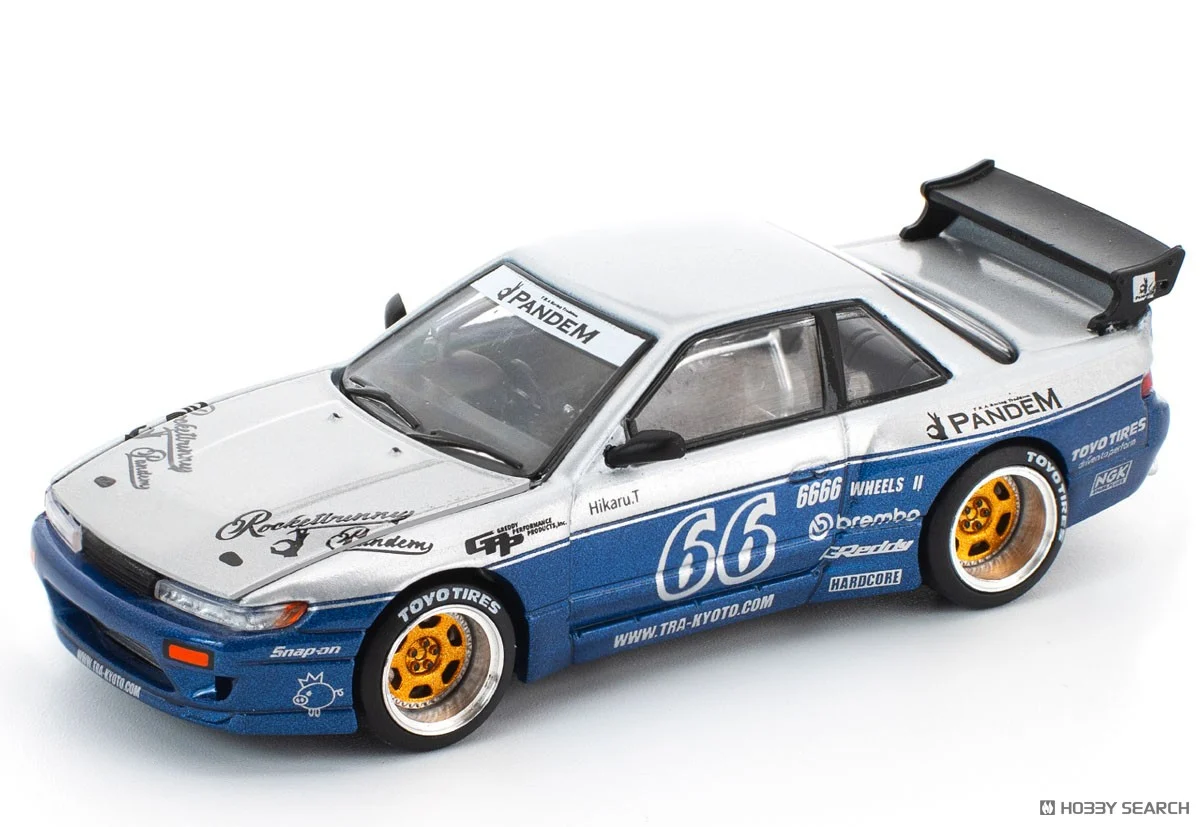 1:64 NISSAN Pandem Silvia S13, moontech blue - PR640264