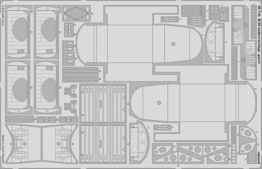 1:48 Фототравление B-29 undercarriage - 48743