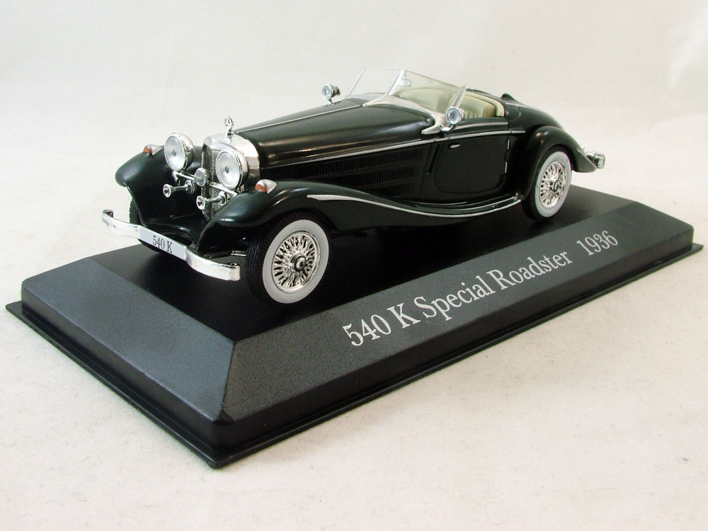 1:43 MERCEDES-BENZ 540 K Special Roadster (1936), Mercedes-Benz Offizielle Modell-Sammlung 20, темно-зеленый - MB020