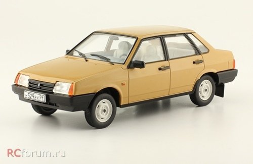 1:24 Волжский автомобиль 21099, Легендарные Советские Автомобили 55, бежевый - LSA055