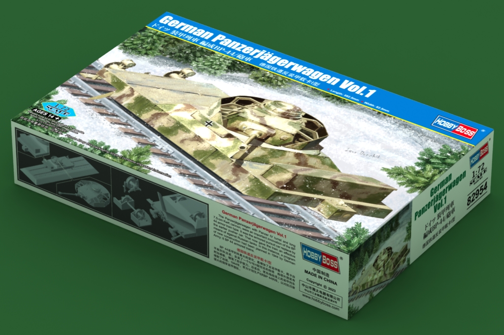 1:72 Сборная модель немецкая бронеплатфома Panzerjägerwagen Vol.1 - 82954