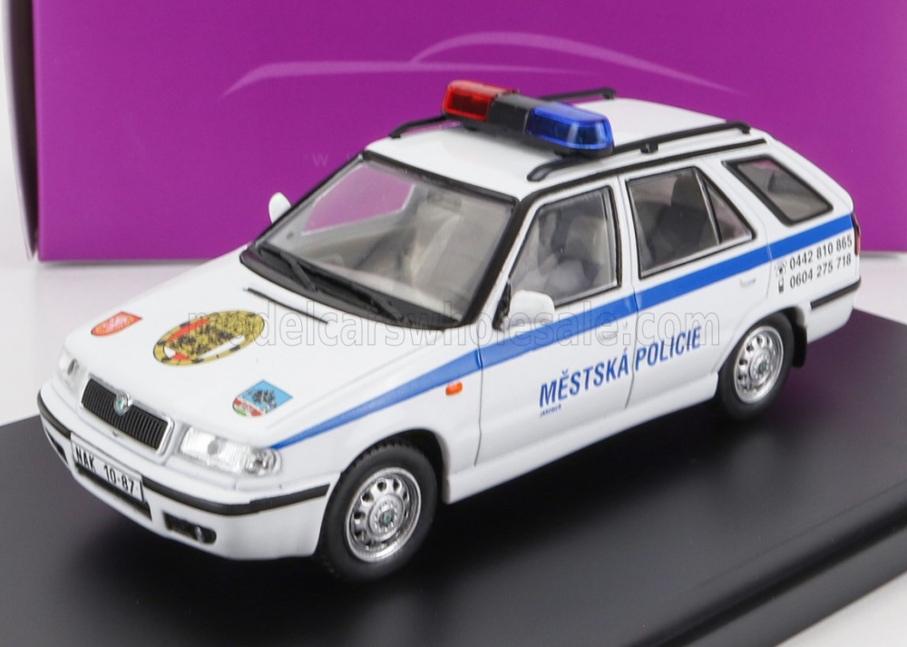 1:43 SKODA Felicia Fl Combi Sw Station Wagon Policie (1998), White - 730XB