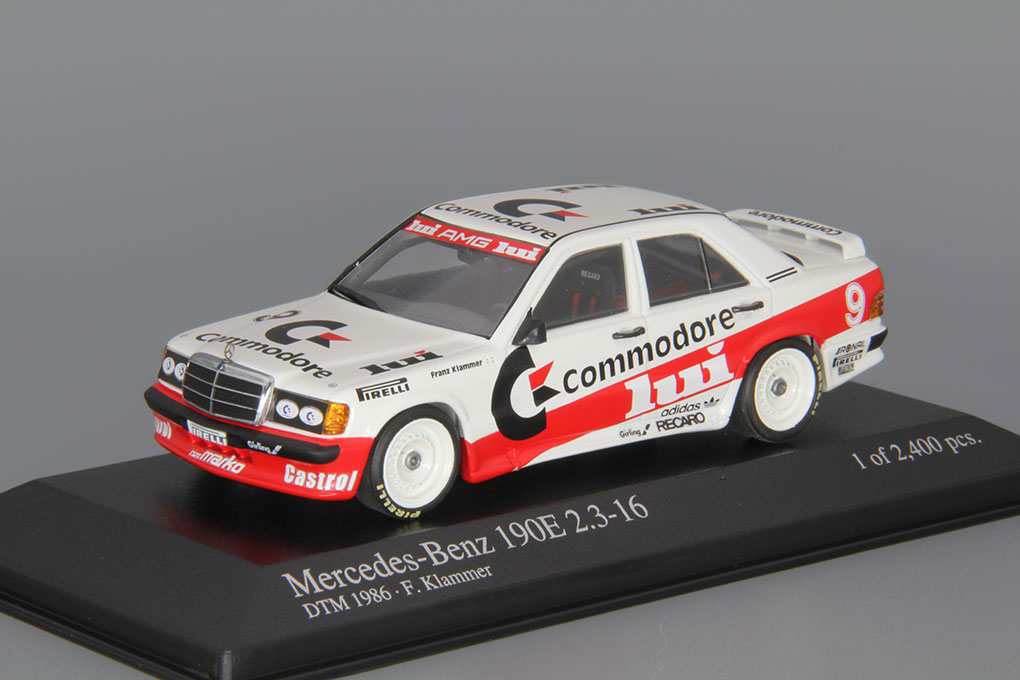 1:43 MERCEDES-BENZ 190E 2.3-16 W201 Commodore Franz Klammer - Team Marko Rsm - DTM (1986), white - 400863509