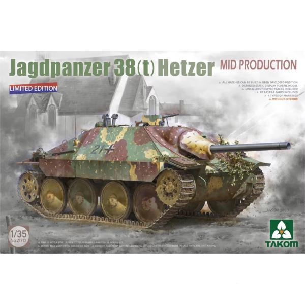 1:35 Сборная модель Jagdpanzer 38(t) Hetzer MID PRODUCTION (LIMITED EDITION) - 2171X