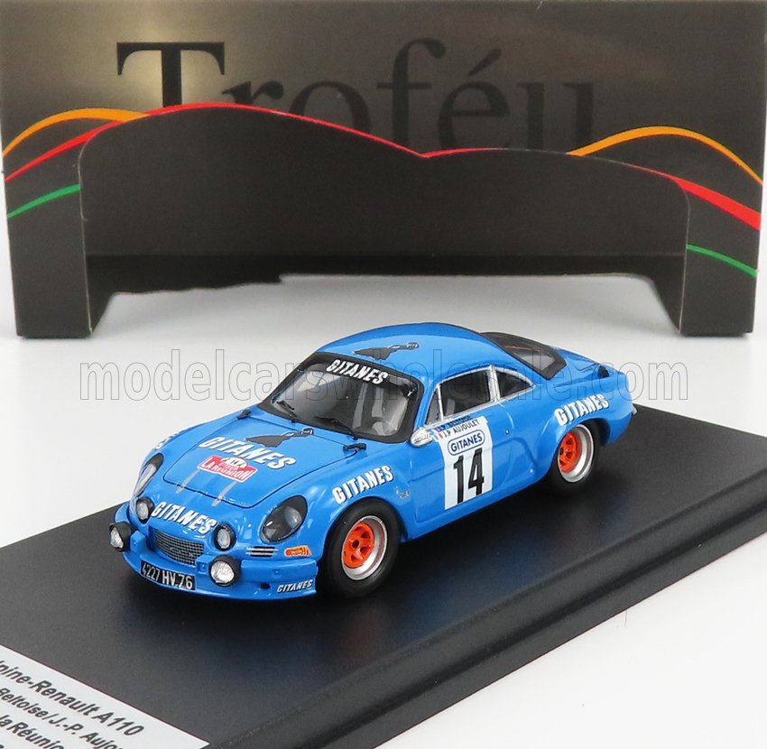 1:43 RENAULT Alpine A110 14 Tour Auto De La Reunion (1975) J.P.Beltoise - J.P.Aujoulet, Blue - TRRFR35