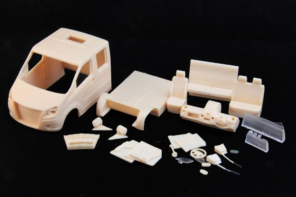 1:43 Транскит Кабина двухрядная для Горький Некст (малотоннажный A22Rxx) 4х2 - KT005