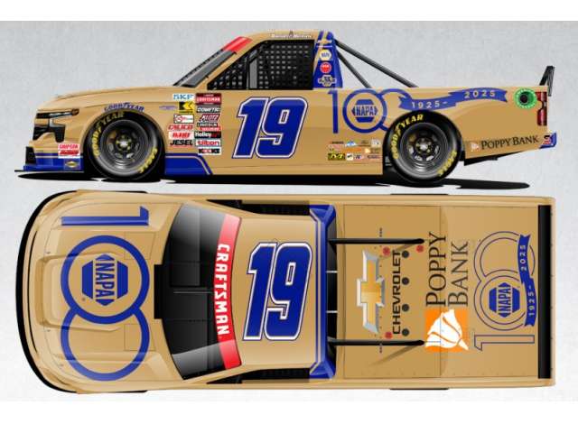 1:64 Chevrolet Silverado #19 Daniel Hemric *NAPA 100th Anniversary*, blue/brown 2025 - T192565NANDC