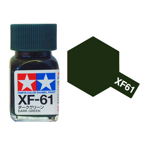 Краска эмалевая темно-зеленый матовый XF-61 Dark Green,10мл. - 80361