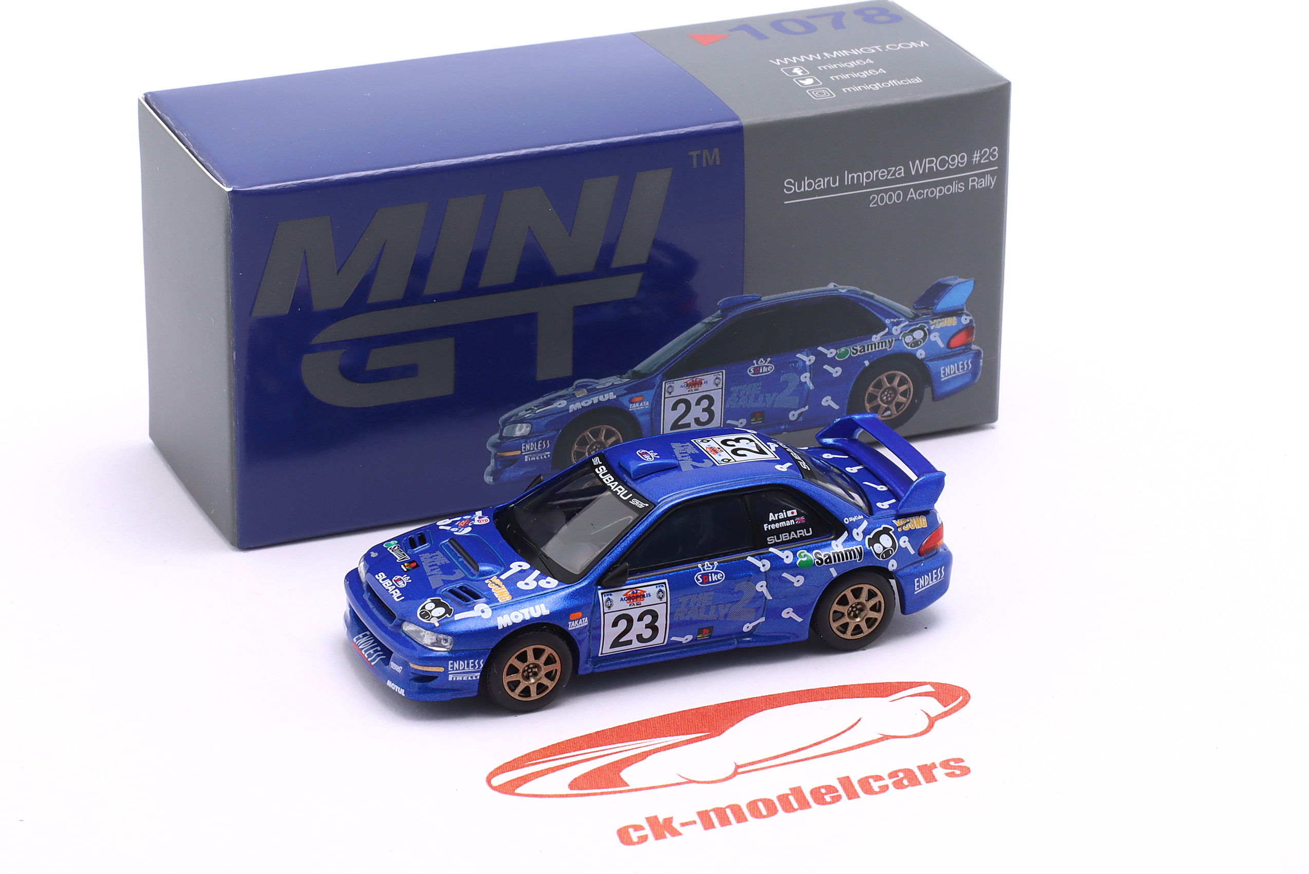 1:64 SUBARU Impreza S5 WRC99 №23 (2000), blue - MGT01078-L