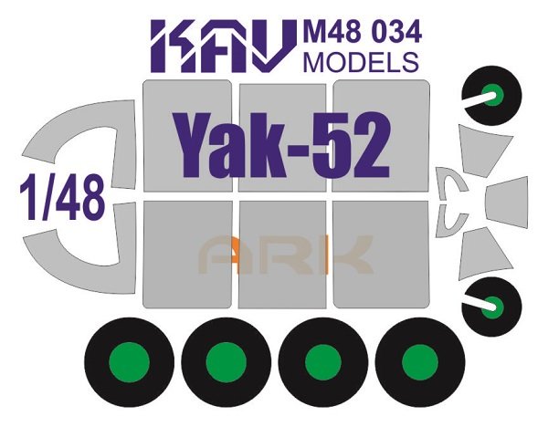 1:48 Маска окрасочная на Як-52 (АРК) - M48 034