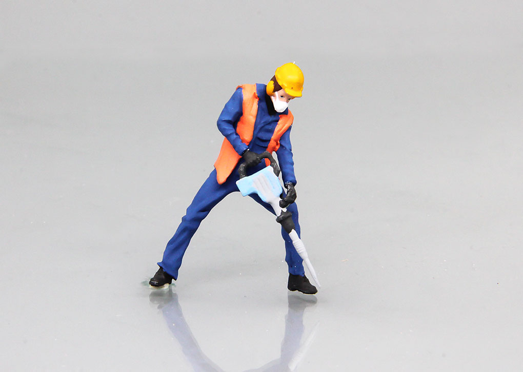 1:43 Фигурка 'Рабочий с электро-отбойным молотком' - 43F34