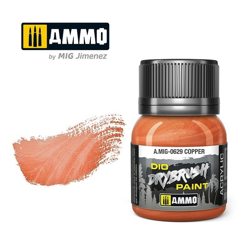 Краска акриловая для техники сухой кисти DRYBRUSH Медь, 40мл - AMIG0629