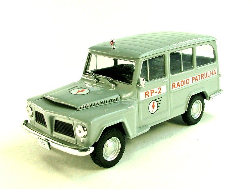 1:43 WILLYS Rural Wagon Полиция Бразилии, Полицейские Машины Мира 60, серый - PCW060