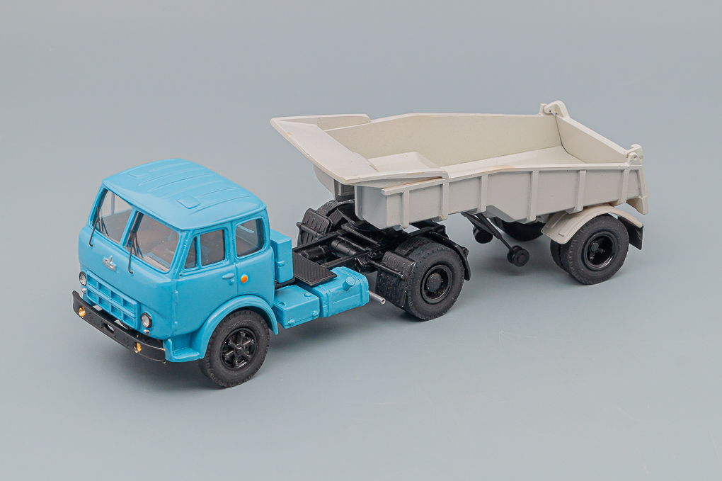 1:43 Минский-504Г с полуприцепом 5232В, синий / серый - LOT01089
