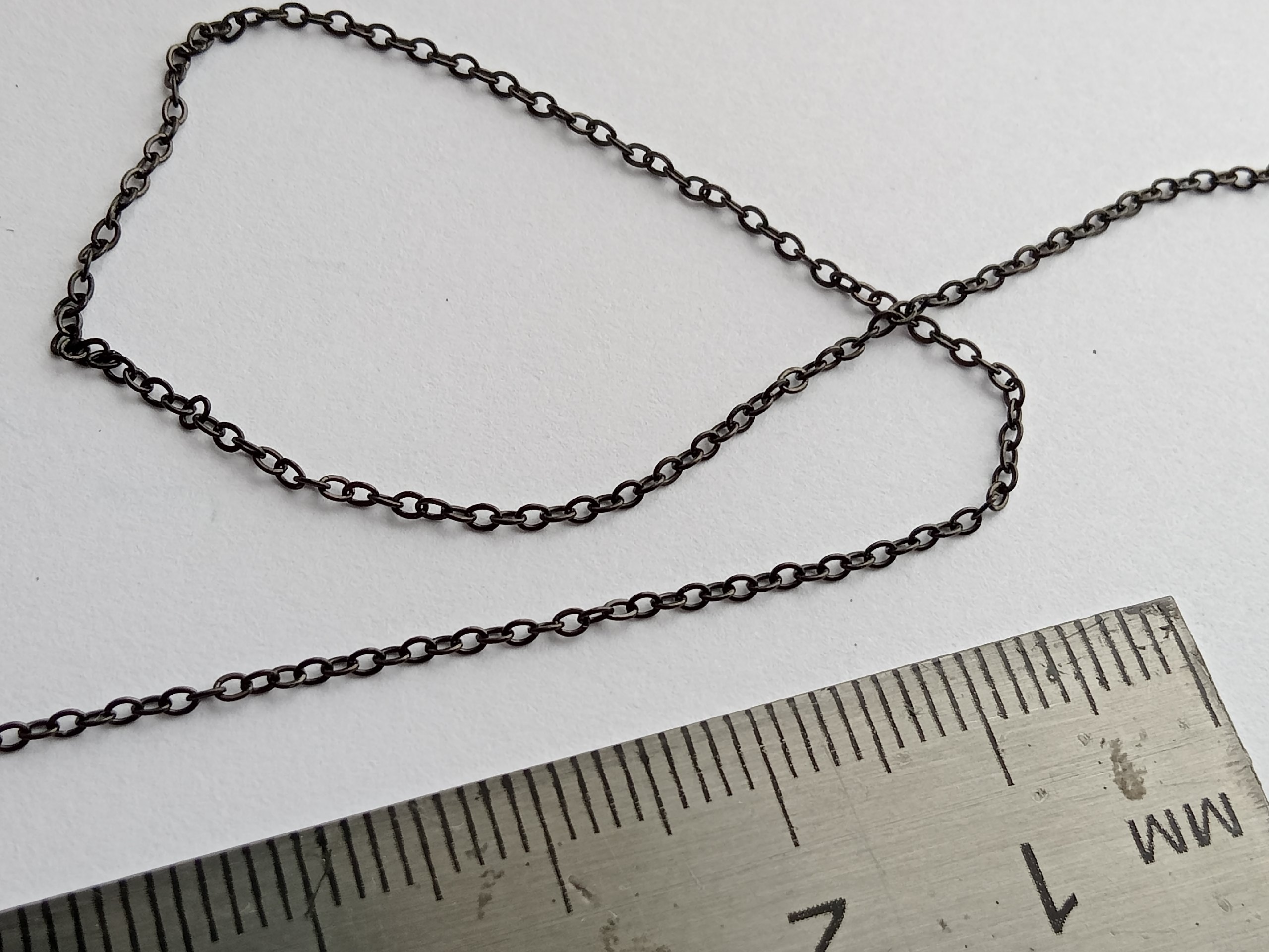 1:43 Цепь звено 1 мм , длинна 0.5 метра  цвет черный - MSH233